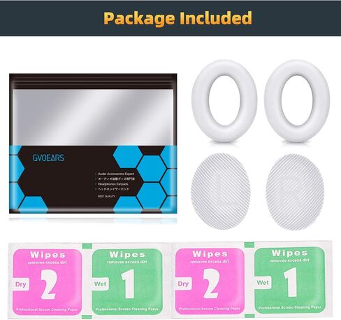Premium Replacement Ear Pads for Bose QC35 & QC35ii Headphones Made by GEVO- Comfortable Adaptive Memory Foam and Extra Durable - Fits QuietComfort 35 & 35ii / SoundLink 1&2 AE（Over-Ear） (Silver) in Kuwait