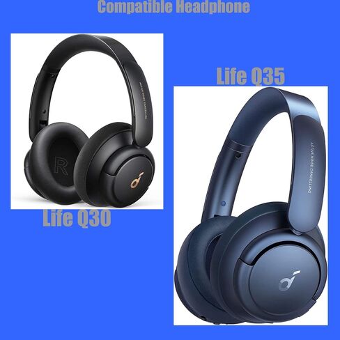 JULONGCR Life Q35 وسادات الأذن البديلة Soundcore Life Q30 غطاء وسائد الأذن يفشل أكواب وسائد أجزاء متوافقة مع سماعات Anker Soundcore Life Q35 QC30. (أزرق) in Kuwait