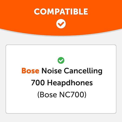 وسائد أذن بديلة مطورة من WC Wicked Cushions لسماعات الرأس Bose 700 المانعة للضوضاء (NC700) - جلد بولي يوريثان أكثر نعومة، وإسفنج ميموري فوم فاخر، وسمك إضافي، ووسائد أذن متينة للغاية | (أسود) in Saudi Arabia