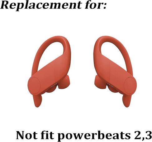 Replacement Eartips Silicone Earbuds Buds Set for Powerbeats Pro Beats Wireless Earphone Headphones,4 Pair (Black) in Kuwait