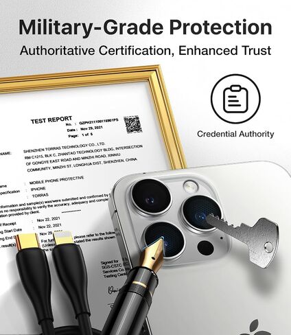 TORRAS Camera Lens Protector for iPhone 15 Pro/iPhone 15 Pro Max camera protector LensGuard Aerospace Grade 9H Tempered Glass [1:1 Invisible Precision Fit & Capture Flawless Shots] Durable, Black in Saudi Arabia