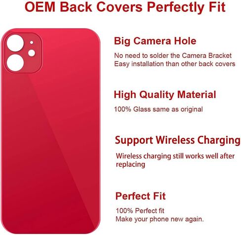OEM Rear Back Glass Replacement for iPhone 11 6.1 inches with Reparing Toolkit and Pre-Installed Adhesive (Black) in Saudi Arabia