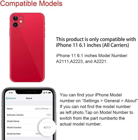 OEM Rear Back Glass Replacement for iPhone 11 6.1 inches with Reparing Toolkit and Pre-Installed Adhesive (Black) in Saudi Arabia