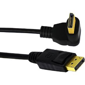 (30 CM/12inch) DP to DP Cable, CGTime Gold Plated 90 Degree Angled Down Displayport Male to Displayport Female Audio and Video Extension Adapter Cable (Down M/F)