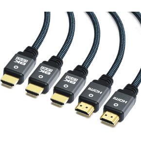Yauhody 8K HDMI Cable 6.6ft 3 Pack, 48Gbps High Speed HDMI 2.1 (6.6ft 3P) in Kuwait