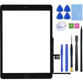 محول رقمي بديل لشاشة iPad 8 2020 الجيل الثامن 10.2 بوصة A2270 A2428 A2429 A2430 مجموعة زجاجية تعمل باللمس تتضمن زر الصفحة الرئيسية + لاصق مثبت مسبقًا + مجموعة أدوات، أبيض in Kuwait