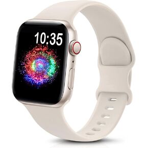 TreasureMax Sport Band Compatible with Apple Watch Bands 38mm 40mm 41mm 42mm 44mm 45mm 46mm 49mm White, Soft Silicone Strap Compatible for Apple Watch Series 11 10 9 Ultra SE 8 7 6 5 4 3 Men Women in Saudi Arabia