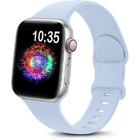 TreasureMax Sport Band Compatible with Apple Watch Bands 38mm 40mm 41mm 42mm 44mm 45mm 46mm 49mm White, Soft Silicone Strap Compatible for Apple Watch Series 11 10 9 Ultra SE 8 7 6 5 4 3 Men Women in Kuwait