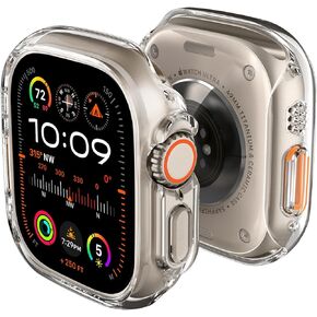 Spigen Thin Fit Designed for Apple Watch Ultra 2/Apple Watch Ultra Case, Thin Hard PC Case for Apple Watch Ultra 49mm Case - Black