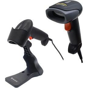 قارئ قارئ باركود محمول بسلك نيولاند ماسح باركود واحد مع حامل قابل للتعديل سريع للغاية ودقيق يدعم النوافذ/Mac/iOS/Android/Linux/Pos in Kuwait