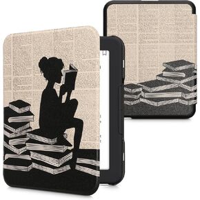 kwmobile Case Compatible with Barnes & Noble Nook Glowlight 4 / 4e Case - eReader Cover - Moroccan Tiles Multicolor/Brown in Saudi Arabia