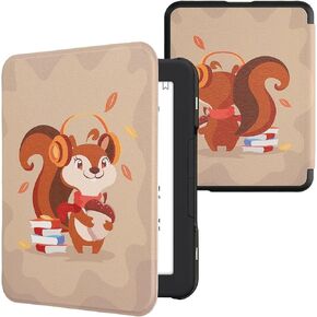 kwmobile Case Compatible with Barnes & Noble Nook Glowlight 4 / 4e Case - eReader Cover - Small Fish Blue/Light Blue/White
