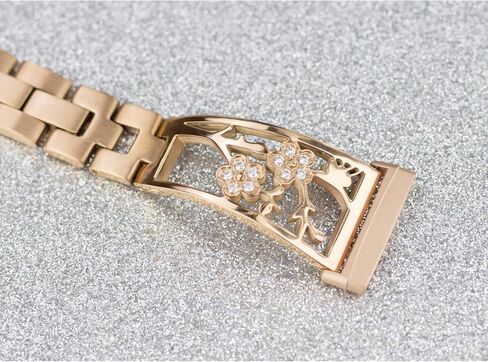 Stainless Steel Bracelet Compatible with Fitbit Sense 2/Sense/Versa 4/Versa 3, Women Bling Replacement Bands Dressy Luxurious Wristbands for Ladies in Kuwait