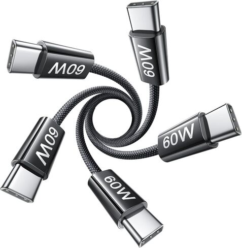 LISEN USB C to USB C Cable, 5-Pack [3.3/3.3/6.6/6.6/10FT] 60W Fast Charging | for iPhone 17/16/15 Series, iPad, Galaxy S26/S25/S24, 5 Pack Gifts for Home, Office, Bed, Car and Travel Charger Cord, Black in Kuwait
