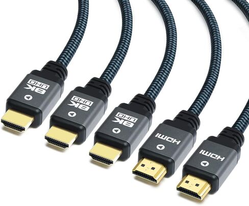 Yauhody 8K HDMI Cable 6.6ft 3 Pack, 48Gbps High Speed HDMI 2.1 (6.6ft 3P) in Kuwait