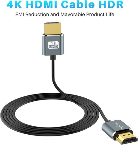 Twozoh Flexible & Slim HDMI Cable 1FT 2 Pack, Ultra Thin HDMI Cord Supports High Speed 4K@60Hz 18gbps 2160P/1080P in Saudi Arabia