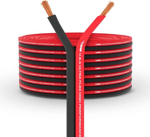 DS18 SW-12GA-100RB 12-GA Ultra Flex Speaker Wire Red and Black 100FT - Speaker Cable for Audio Applications in Kuwait
