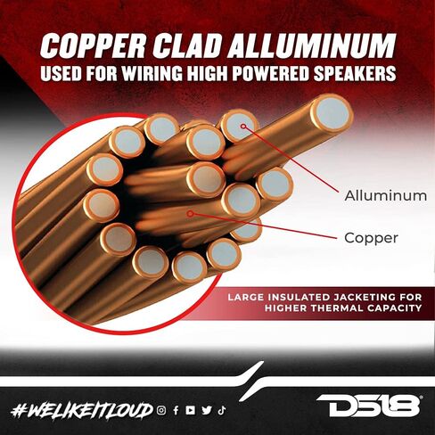 DS18 SW-12GA-100RB 12-GA Ultra Flex Speaker Wire Red and Black 100FT - Speaker Cable for Audio Applications in Kuwait