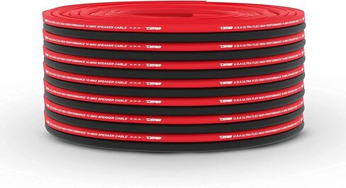 DS18 SW-12GA-100RB 12-GA Ultra Flex Speaker Wire Red and Black 100FT - Speaker Cable for Audio Applications in Kuwait