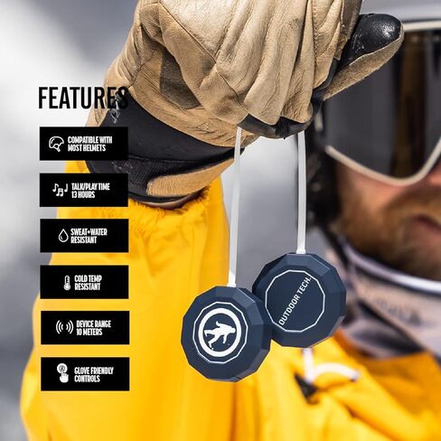 تقنية خارجية - Chips 3.0 - مكبرات صوت خوذة بلوتوث لاسلكية حقيقية للتزلج والتزلج على الجليد وركوب الدراجات الجبلية والتسلق، أزرق in Kuwait