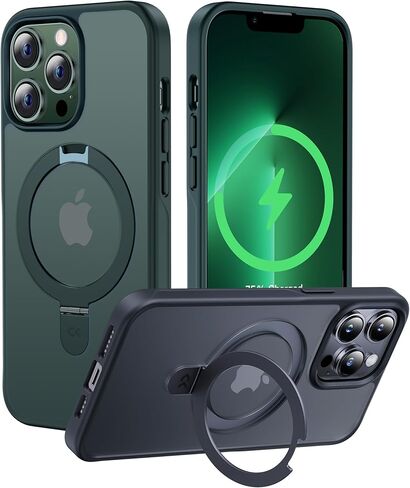 CASEKOO Designed for iPhone 16 Pro Max Case with Magnetic Invisible Stand [Military Drop Protection] [Compatible with MagSafe] Shockproof Slim Translucent Matte Promax Case 6.9 Inch 2024, Black in Saudi Arabia