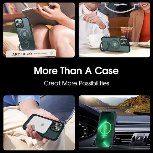 CASEKOO Designed for iPhone 16 Pro Max Case with Magnetic Invisible Stand [Military Drop Protection] [Compatible with MagSafe] Shockproof Slim Translucent Matte Promax Case 6.9 Inch 2024, Black in Saudi Arabia