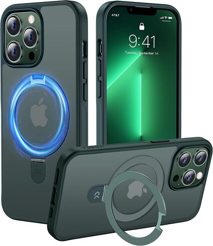 CASEKOO Designed for iPhone 16 Pro Max Case with Magnetic Invisible Stand [Military Drop Protection] [Compatible with MagSafe] Shockproof Slim Translucent Matte Promax Case 6.9 Inch 2024, Black in Saudi Arabia