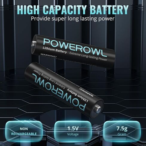 POWEROWL Lithium Batteries AAA High Capacity Long Lasting, 1.5V Triple A Battery for High-Tech Devices - 8 Pack in Kuwait