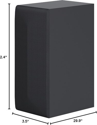 LG S65Q.DUSALLK مكبرات صوت صوتية عالية الدقة للتلفزيون، DTS Virtual:X، Synergy TV، Meridian، HDMI، مضخم صوت لاسلكي، أسود، 3.1 قناة in Kuwait