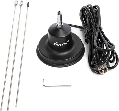 CB Antenna 28 inch - Heavy Duty Magnetic Mount CB Radio Antenna with 10ft Coaxial Cable - Full Kit for Truck Car - LUITON 100km/h Wind Tunnel Tested in Saudi Arabia