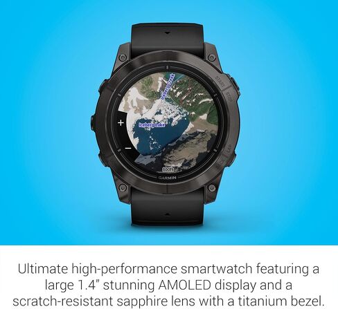 Garmin epix Pro (الجيل 2) إصدار Sapphire، 51 ملم، ساعة ذكية عالية الأداء، تقنية تدريب متقدمة، مصباح يدوي مدمج، أسود in Kuwait