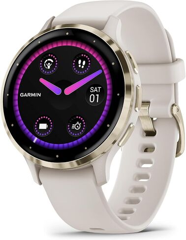 Garmin Venu® 3S, Premium Fitness Smartwatch, 41mm, French Gray | Body Battery™ Energy Monitoring, Sleep Coach, Built-In Sports Apps, Built-In Speaker & Mic, Workout Benefit & Recovery Time in Kuwait