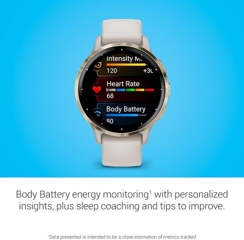 Garmin Venu® 3S, Premium Fitness Smartwatch, 41mm, French Gray | Body Battery™ Energy Monitoring, Sleep Coach, Built-In Sports Apps, Built-In Speaker & Mic, Workout Benefit & Recovery Time in Kuwait