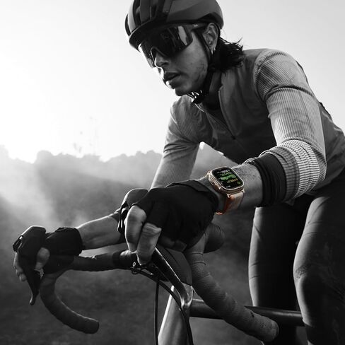 Apple Watch Ultra 2 [GPS + Cellular 49mm] Smartwatch with Rugged Titanium Case & Blue Alpine Loop Small. Fitness Tracker, Precision GPS, Action Button, Extra-Long Battery Life, Carbon Neutral in Saudi Arabia