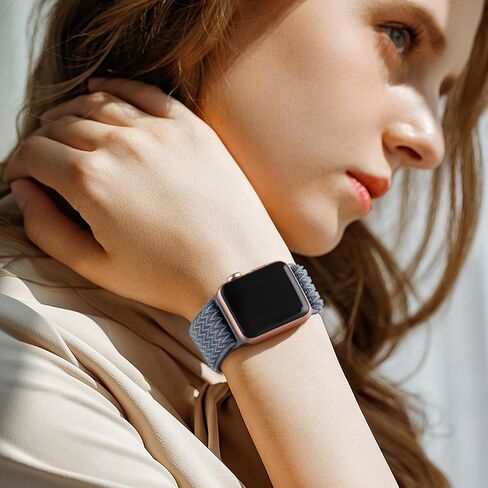 أحزمة Lerobo المرنة المتوافقة مع أحزمة ساعة Apple 44 مم 45 مم 42 مم 49 مم 38 مم 40 مم 41 مم، حلقة بديلة قابلة للتمدد من النايلون الناعم متوافقة مع Apple Watch Ultra 2 iWatch SE Series 9 8 7 6 5 4 3 2 1 النساء والرجال in Kuwait