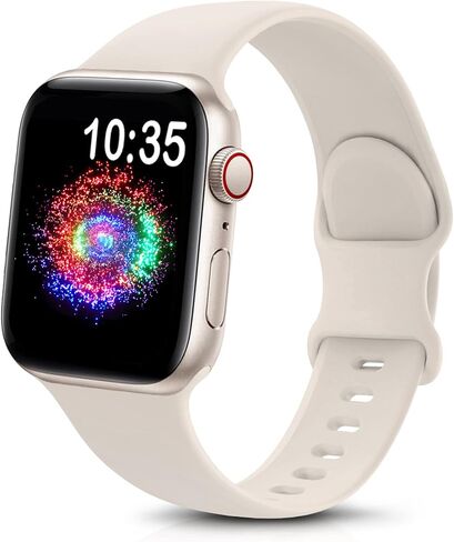 TreasureMax Sport Band Compatible with Apple Watch Bands 38mm 40mm 41mm 42mm 44mm 45mm 46mm 49mm White, Soft Silicone Strap Compatible for Apple Watch Series 11 10 9 Ultra SE 8 7 6 5 4 3 Men Women in Kuwait