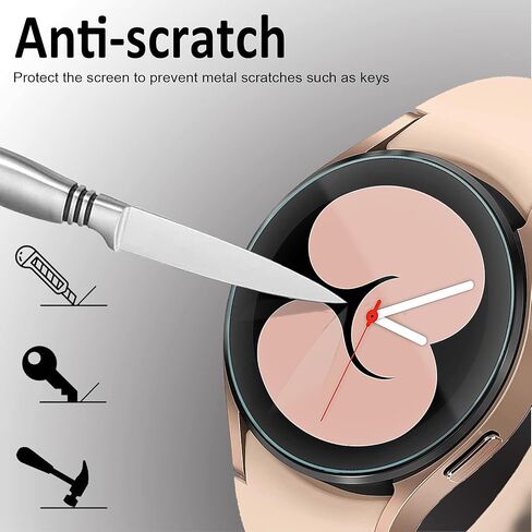 SPGUARD [4 Pack] Galaxy Watch 6 40mm Screen Protector & Watch 5 40mm/ Watch 4 40mm Protector,Tempered Glass Accessories for Samsung Watch 6/5/4 40mm in Saudi Arabia