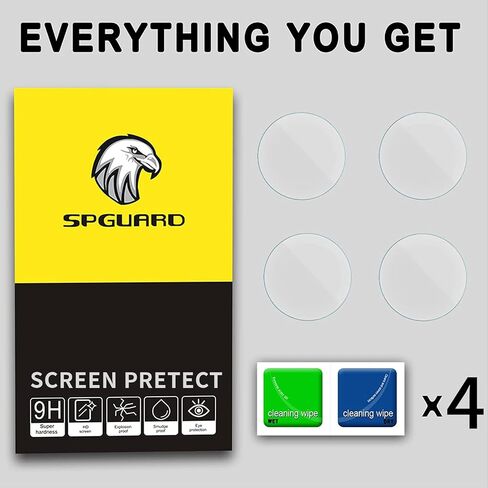SPGUARD [4 Pack] Galaxy Watch 6 40mm Screen Protector & Watch 5 40mm/ Watch 4 40mm Protector,Tempered Glass Accessories for Samsung Watch 6/5/4 40mm in Saudi Arabia
