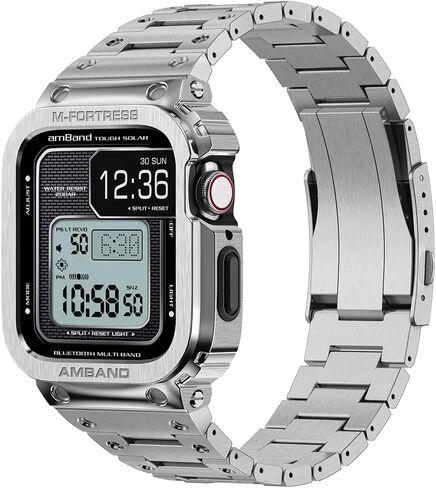 جراب متين من amBand M3 مع حزام مصمم لساعة Apple Series SE2/SE/6/5/4 مقاس 44 ملم - أسود in Kuwait
