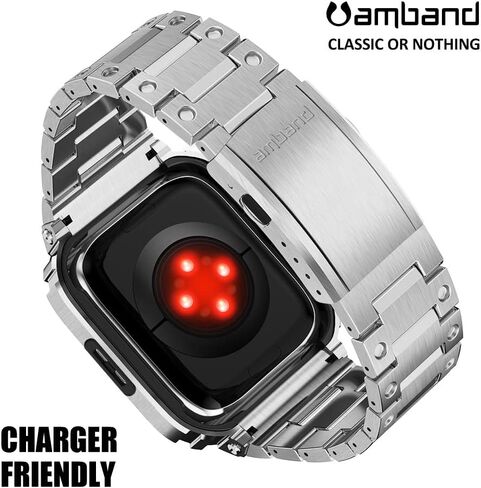 جراب متين من amBand M3 مع حزام مصمم لساعة Apple Series SE2/SE/6/5/4 مقاس 44 ملم - أسود in Kuwait
