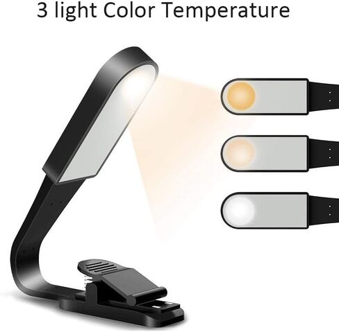 Magnetic Clip on Reading Light for Kindle, Mini Light for Book Reading with 3 Lighting Colors, Angle Adjustable in Kuwait
