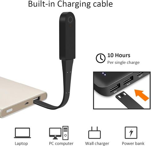 Magnetic Clip on Reading Light for Kindle, Mini Light for Book Reading with 3 Lighting Colors, Angle Adjustable in Kuwait