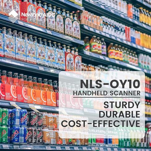 قارئ قارئ باركود محمول بسلك نيولاند ماسح باركود واحد مع حامل قابل للتعديل سريع للغاية ودقيق يدعم النوافذ/Mac/iOS/Android/Linux/Pos in Kuwait