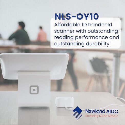 قارئ قارئ باركود محمول بسلك نيولاند ماسح باركود واحد مع حامل قابل للتعديل سريع للغاية ودقيق يدعم النوافذ/Mac/iOS/Android/Linux/Pos in Kuwait