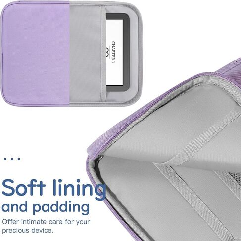 6-7 Inch Sleeve Case for Kindle and eReader, Raspberry | Protective Carrying Case for 7" Kindle Paperwhite & Kindle Colorsoft, 6" Kindle, 6" Kobo Clara BW/Colour, Kobo Libra Colour in Kuwait