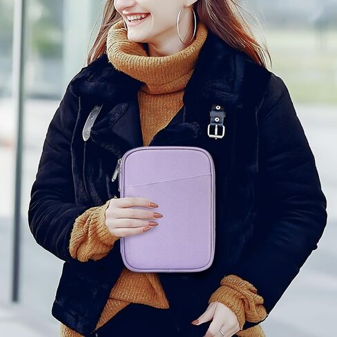 6-7 Inch Sleeve Case for Kindle and eReader, Raspberry | Protective Carrying Case for 7" Kindle Paperwhite & Kindle Colorsoft, 6" Kindle, 6" Kobo Clara BW/Colour, Kobo Libra Colour in Kuwait