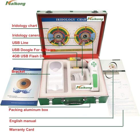 كاميرا آيريدولوجي بدقة عالية 12 ميجابكسل بتقنية يو إس بي آيريسكوب مع عدسة قزحية عالية الدقة 12 ميجابكسل وبرمجيات تحليل خالية من السائقين (النسخة الإنجليزية والإسبانية) in Kuwait