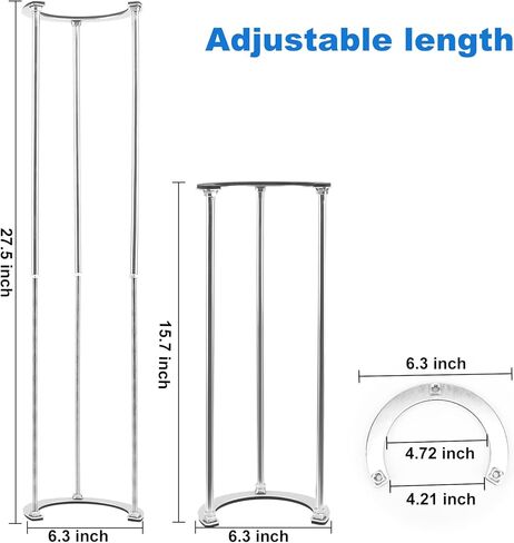 دعامات دعم لاصلاح الحوض من اسفل الحامل - ادوات تثبيت الحوض من الستانلس ستيل مع دعم قابل للتعديل (15.7-27.5 انش) in Kuwait
