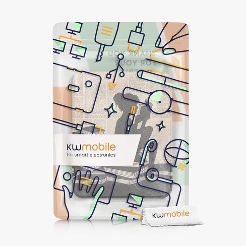 kwmobile Case Compatible with Barnes & Noble Nook Glowlight 4 / 4e Case - eReader Cover - Moroccan Tiles Multicolor/Brown in Kuwait