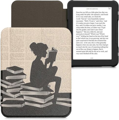 kwmobile Case Compatible with Barnes & Noble Nook Glowlight 4 / 4e Case - eReader Cover - Moroccan Tiles Multicolor/Brown in Kuwait